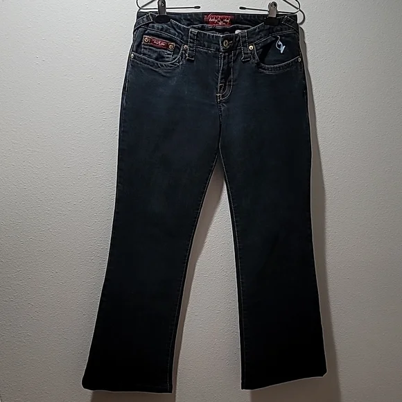 COPY - BABY PHAT BOOTCUT VINTAGE 90's HIP HOP Y2K DARK WASH DENIM BLUE JEANS JU… - Picture 16 of 16
